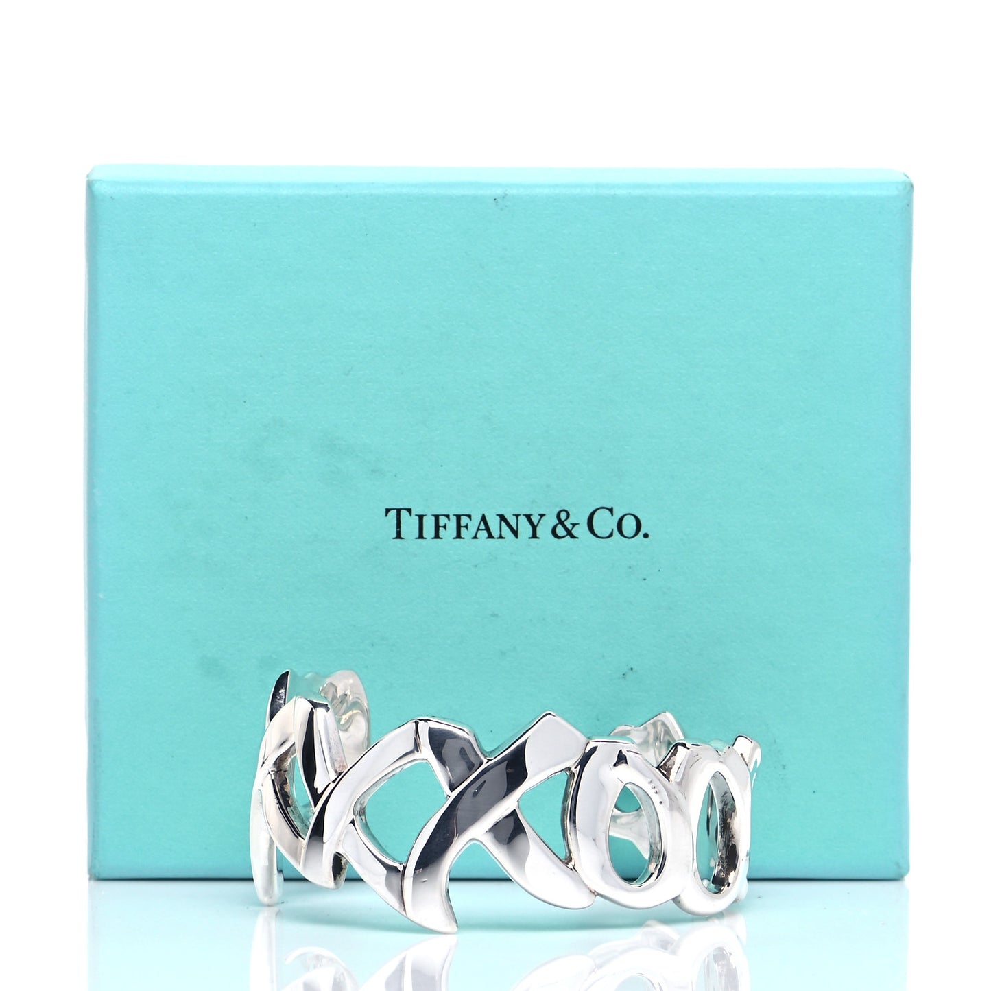 Sterling Silver Paloma's Graffiti Love & Kisses Cuff Bracelet