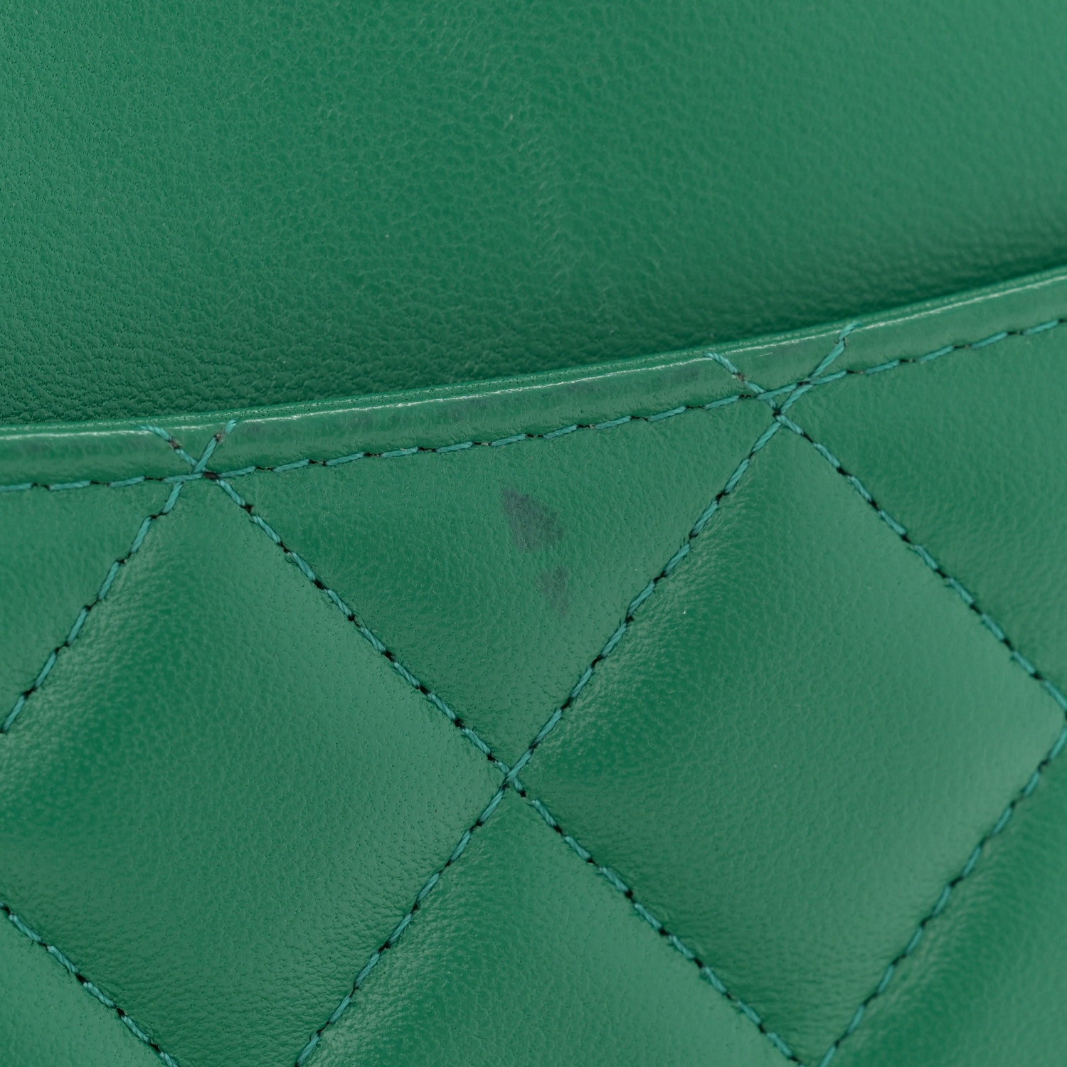 Chanel Lambskin Quilted Flap Phone Holder With Chain Green 12 of 13