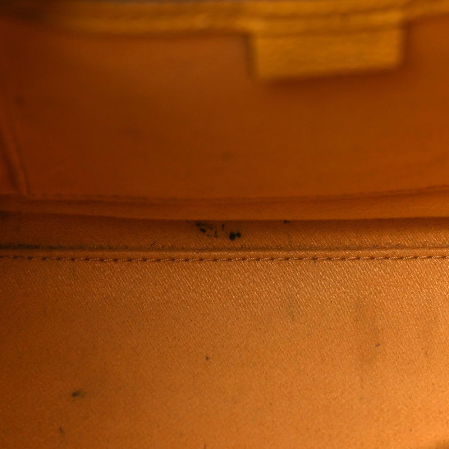 Drummed Calfskin Nano Luggage Ocre