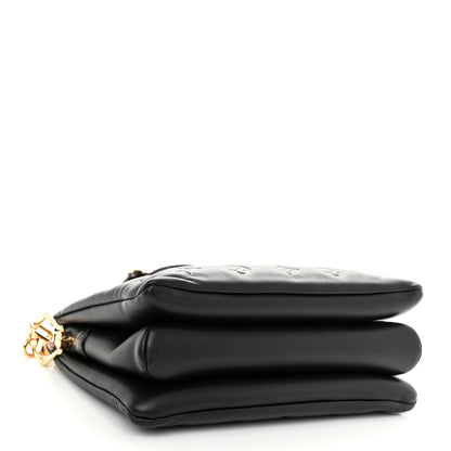 Louis Vuitton Lambskin Embossed Monogram Coussin PM Black 4 of 11