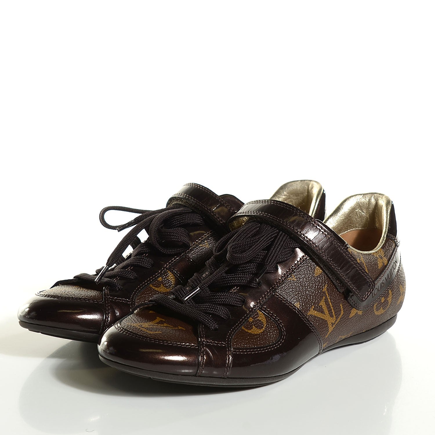 Louis Vuitton Patent Monogram Globe Trotter Sneakers 35 3 of 8