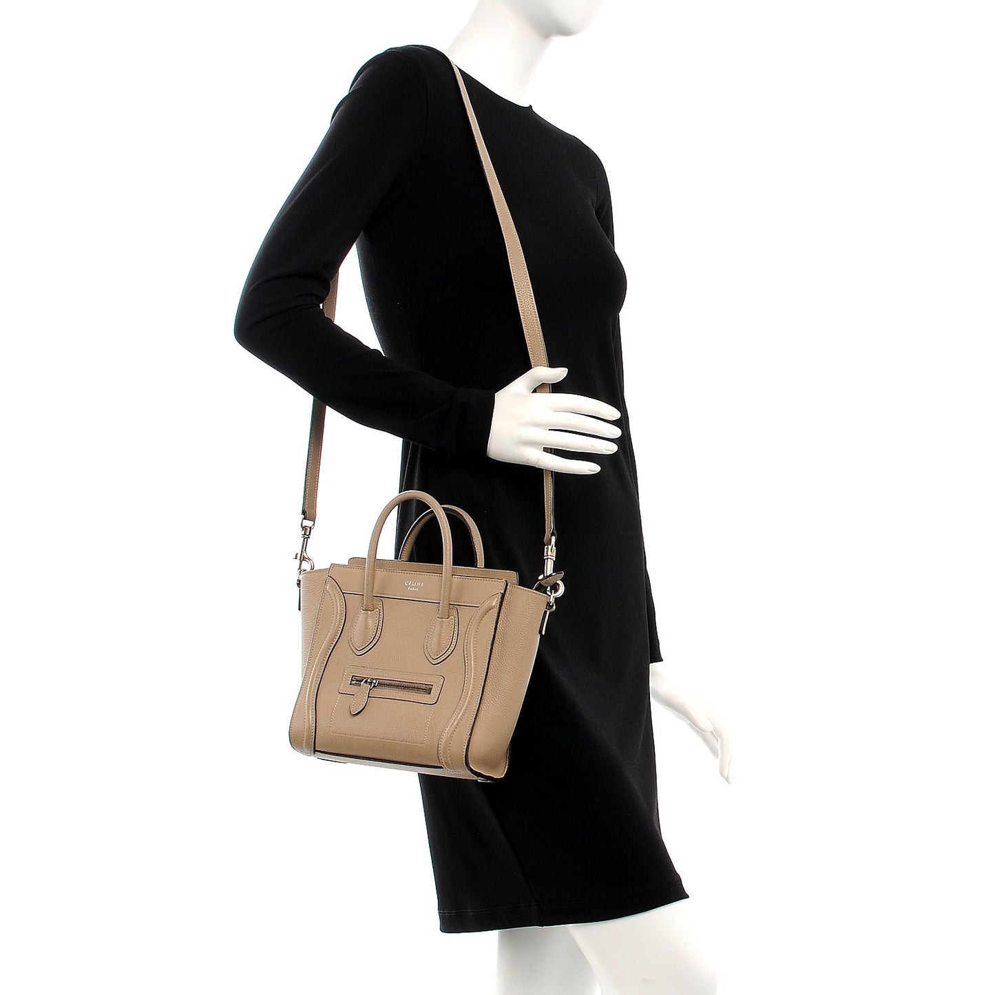 Drummed Calfskin Nano Luggage Dune