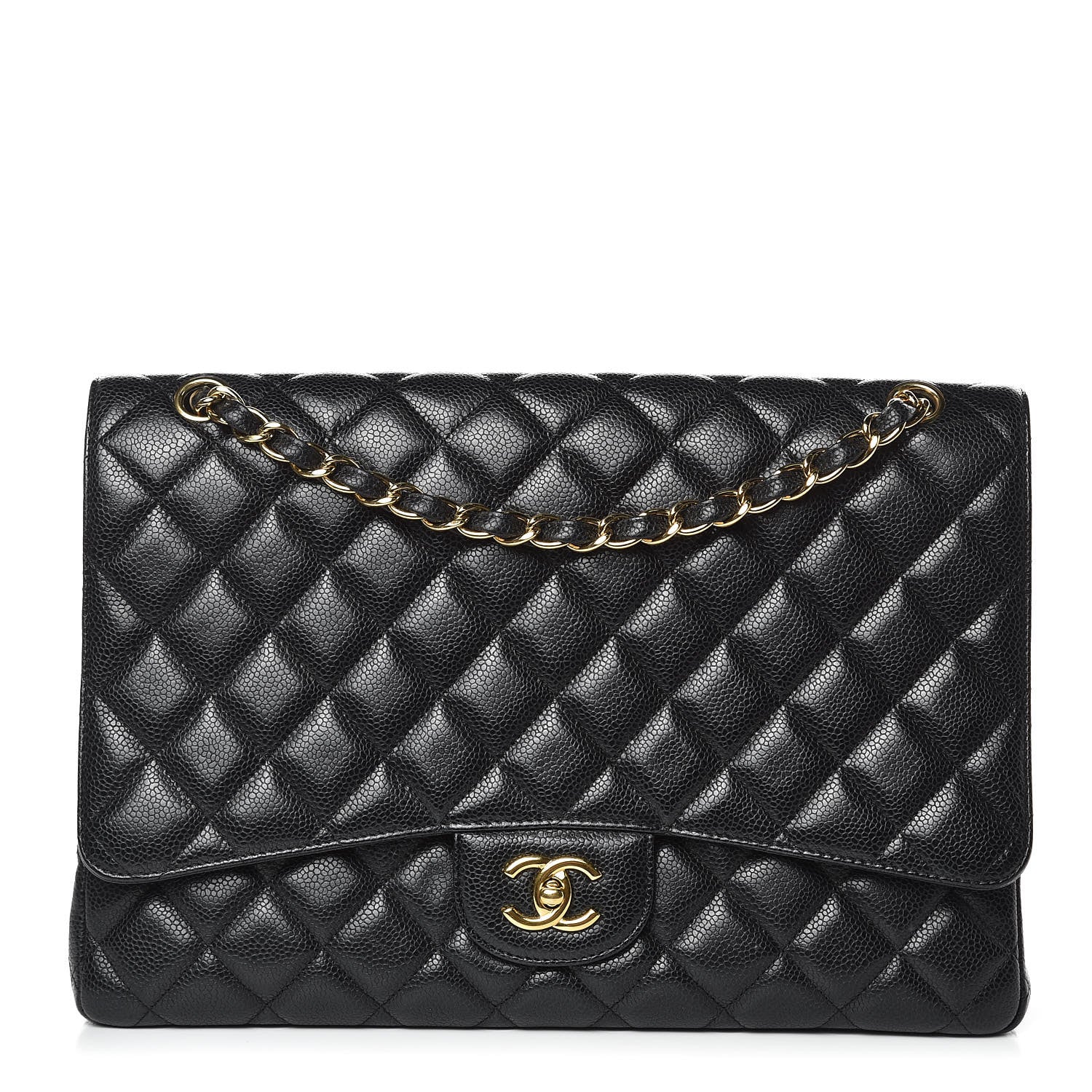 Chanel Caviar Quilted Maxi Single Flap Black 1 of 11