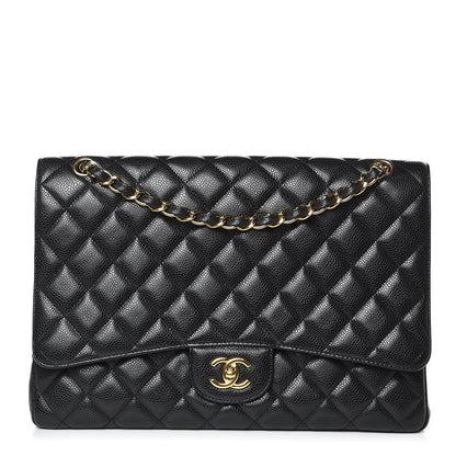 Chanel Caviar Quilted Maxi Single Flap Black 1 of 11