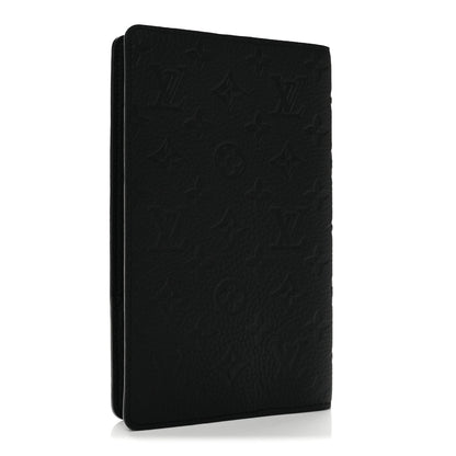Louis Vuitton Taurillon Monogram Emily Notebook Cover MM Black 3 of 6