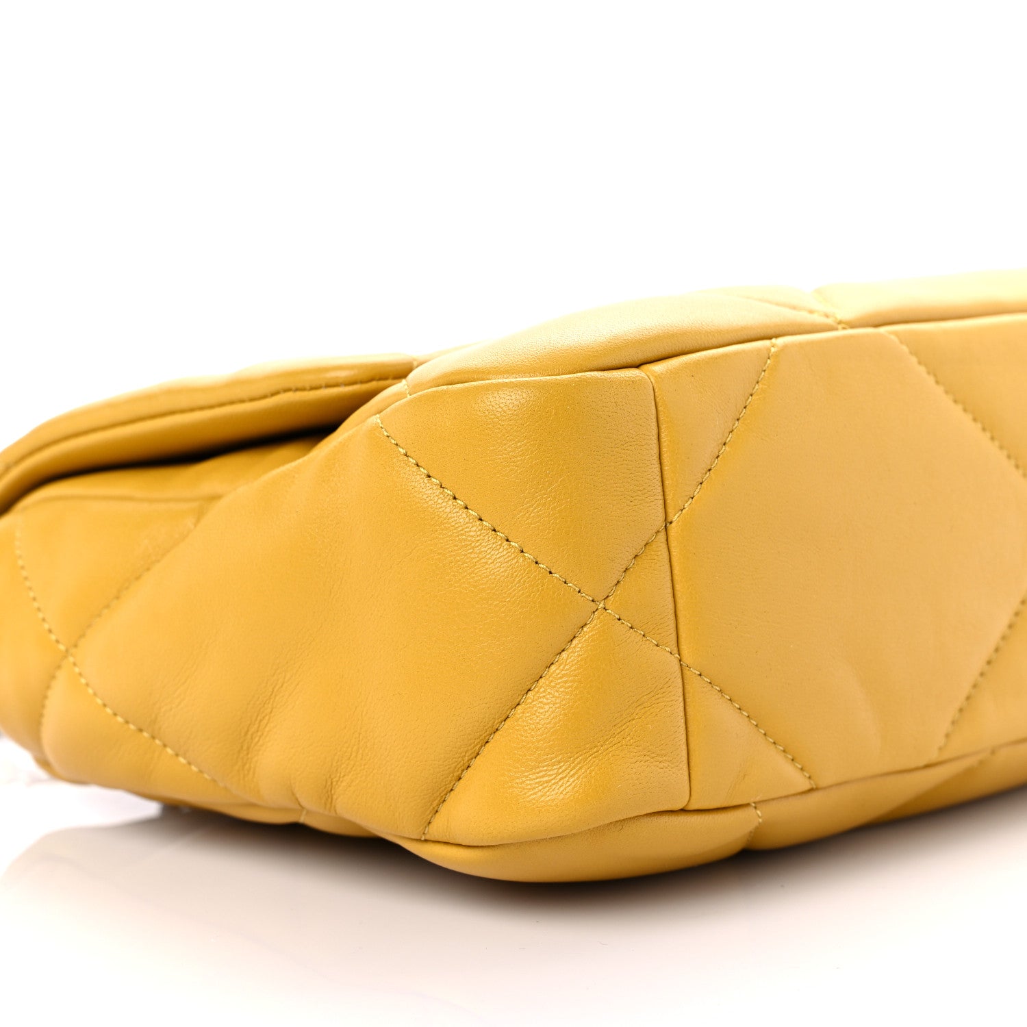 Chanel Lambskin Quilted Medium Chanel 19 Flap Yellow 8 of 9