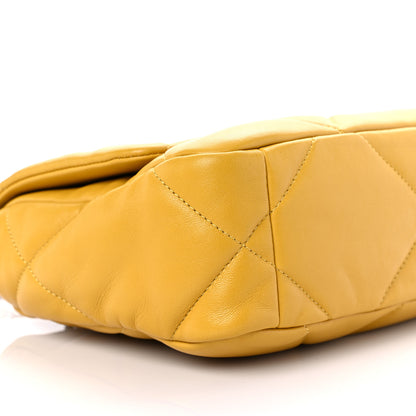 Chanel Lambskin Quilted Medium Chanel 19 Flap Yellow 8 of 9