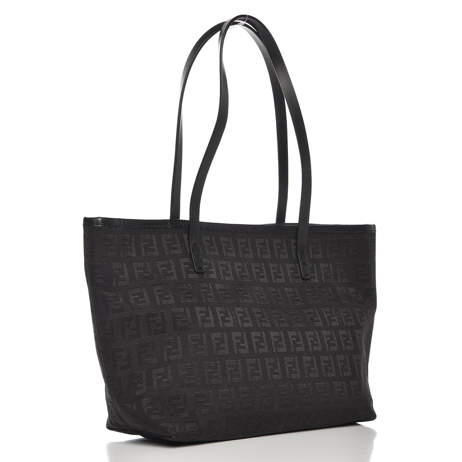 Fendi Zucchino Small Roll Tote Black 3 of 7