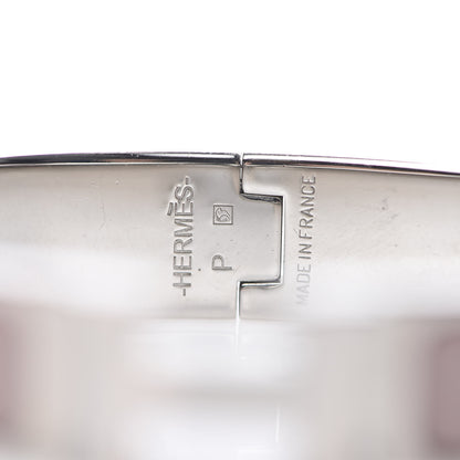 Hermes Enamel Narrow Clic Clac H Bracelet PM Rose Poudre 4 of 4