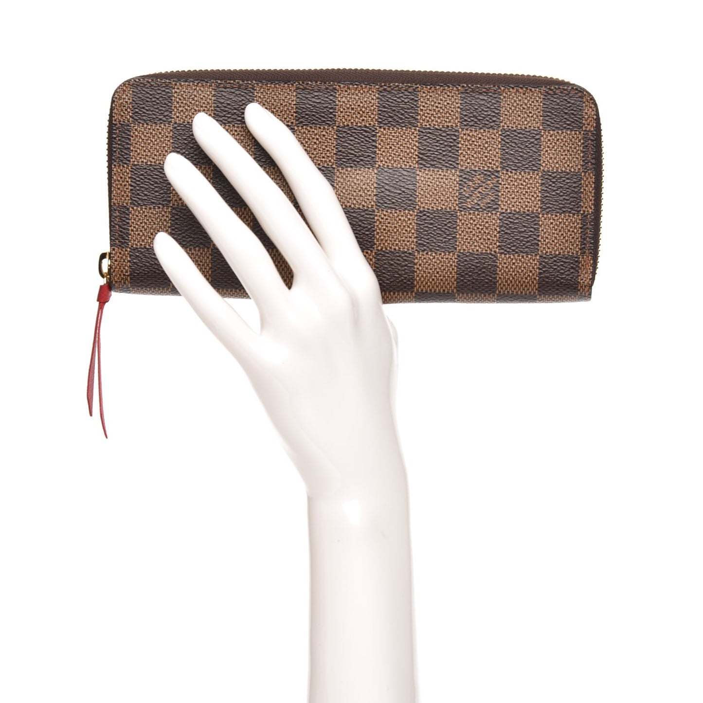 Damier Ebene Clemence Wallet Cherry