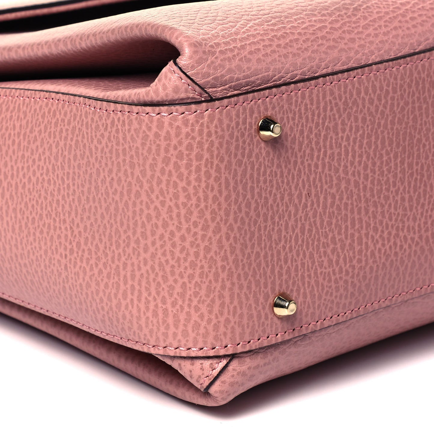 Dollar Calfskin Medium Interlocking G Top Handle Shoulder Bag Soft Pink