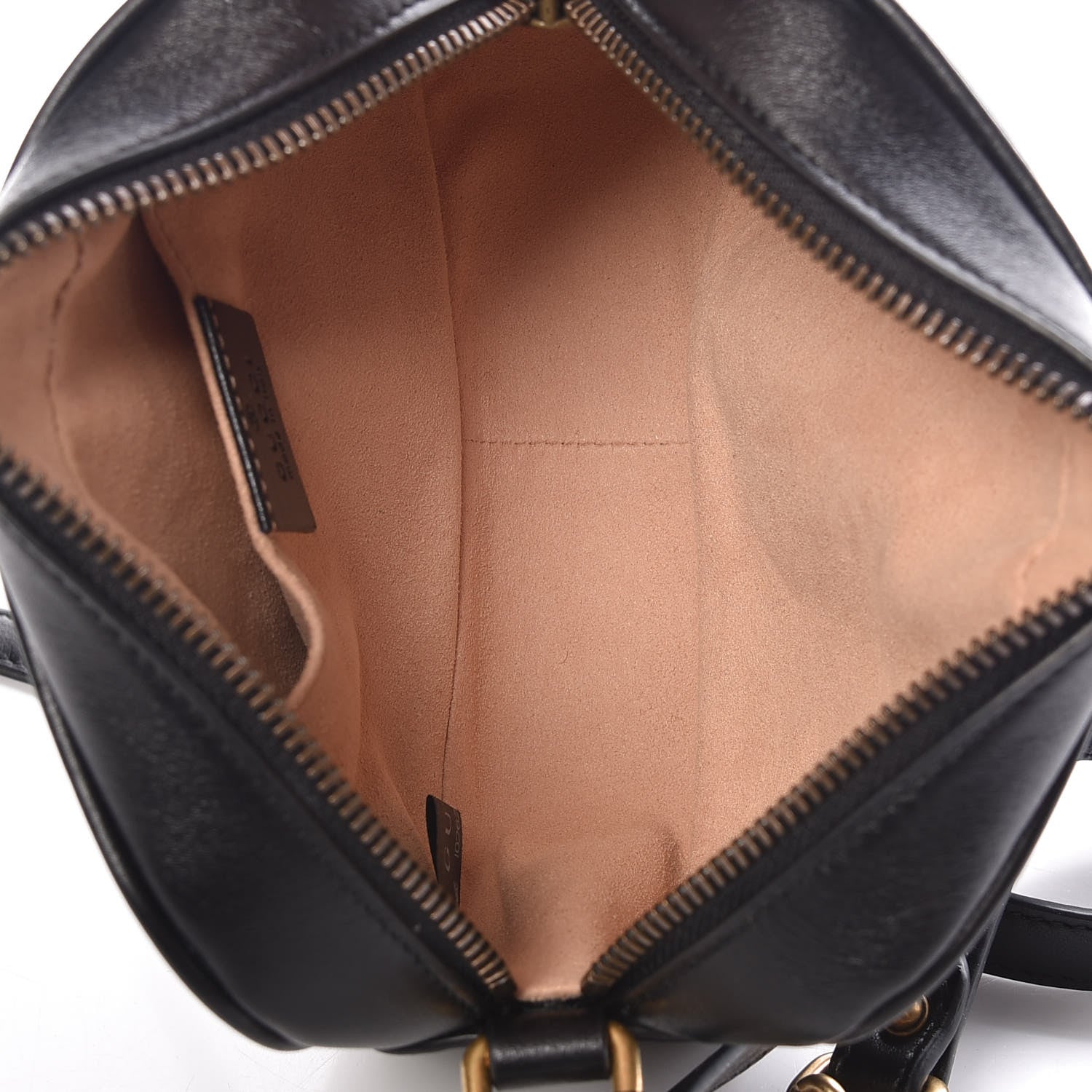 Gucci Calfskin Matelasse Mini GG Marmont Chain Shoulder Bag Black 7 of 9