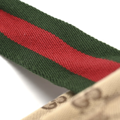 Gucci GG Monogram Web Large Collapsible Carry On Duffle Beige Brown 11 of 13