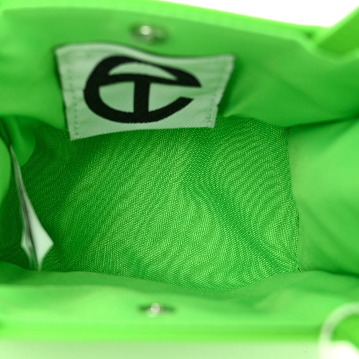 Telfar Vegan Leather Small Shopping Bag Highlighter Green 5 of 10