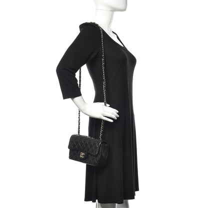 Chanel Lambskin Quilted Mini Rectangular Flap Black 2 of 11