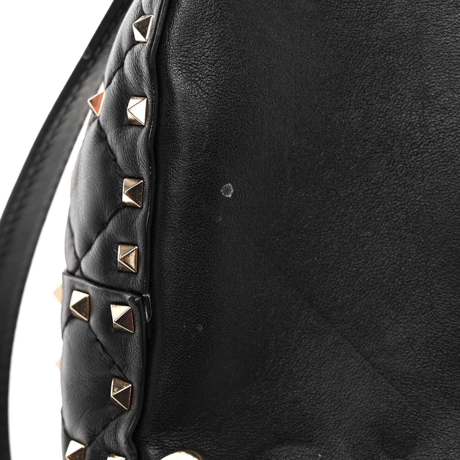 Valentino Garavani Lambskin VLTN Print Quilted Mini Rockstud Spike Backpack Black 14 of 16
