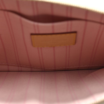 Louis Vuitton Damier Azur Neverfull MM GM Pochette Rose Ballerine 5 of 6