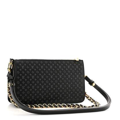 Louis Vuitton Calfskin Nanogram Embossed Lexington Pouch Black 3 of 10