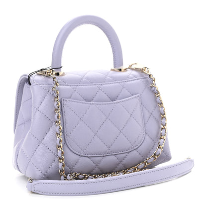 Chanel Caviar Quilted Extra Mini Coco Handle Flap Light Purple 3 of 11