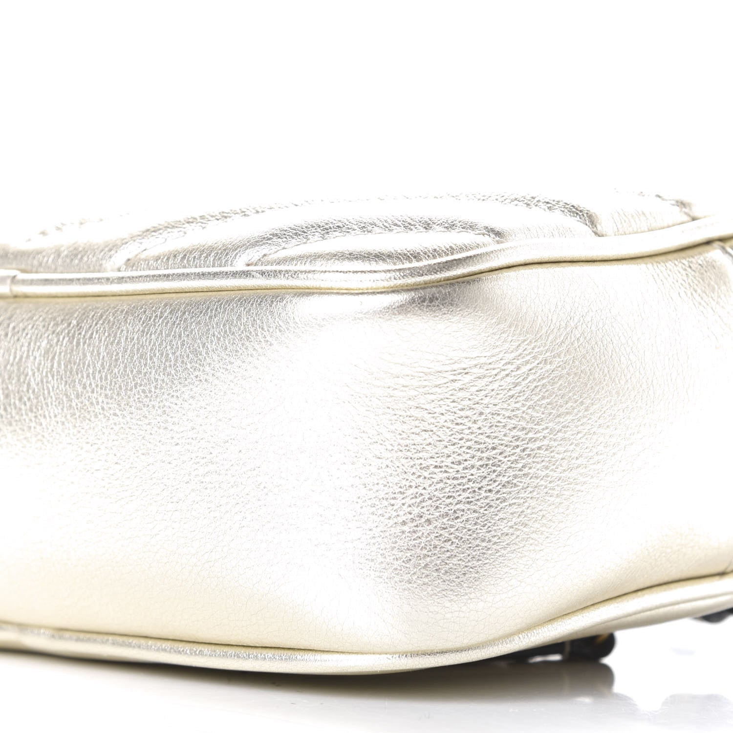 Saint Laurent Metallic Calfskin Matelasse Monogram Lou Belt Bag Platino 6 of 10