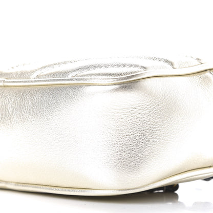Saint Laurent Metallic Calfskin Matelasse Monogram Lou Belt Bag Platino 6 of 10