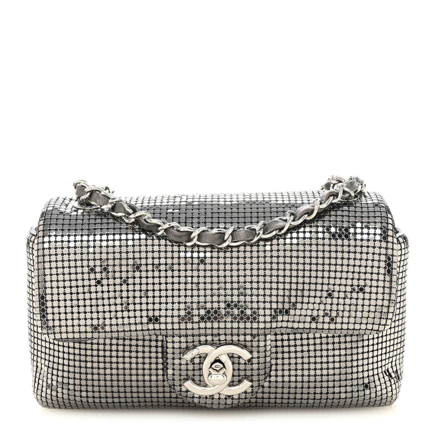 Chanel Faded Metallic Mesh Extra Mini Flap Silver 1 of 10