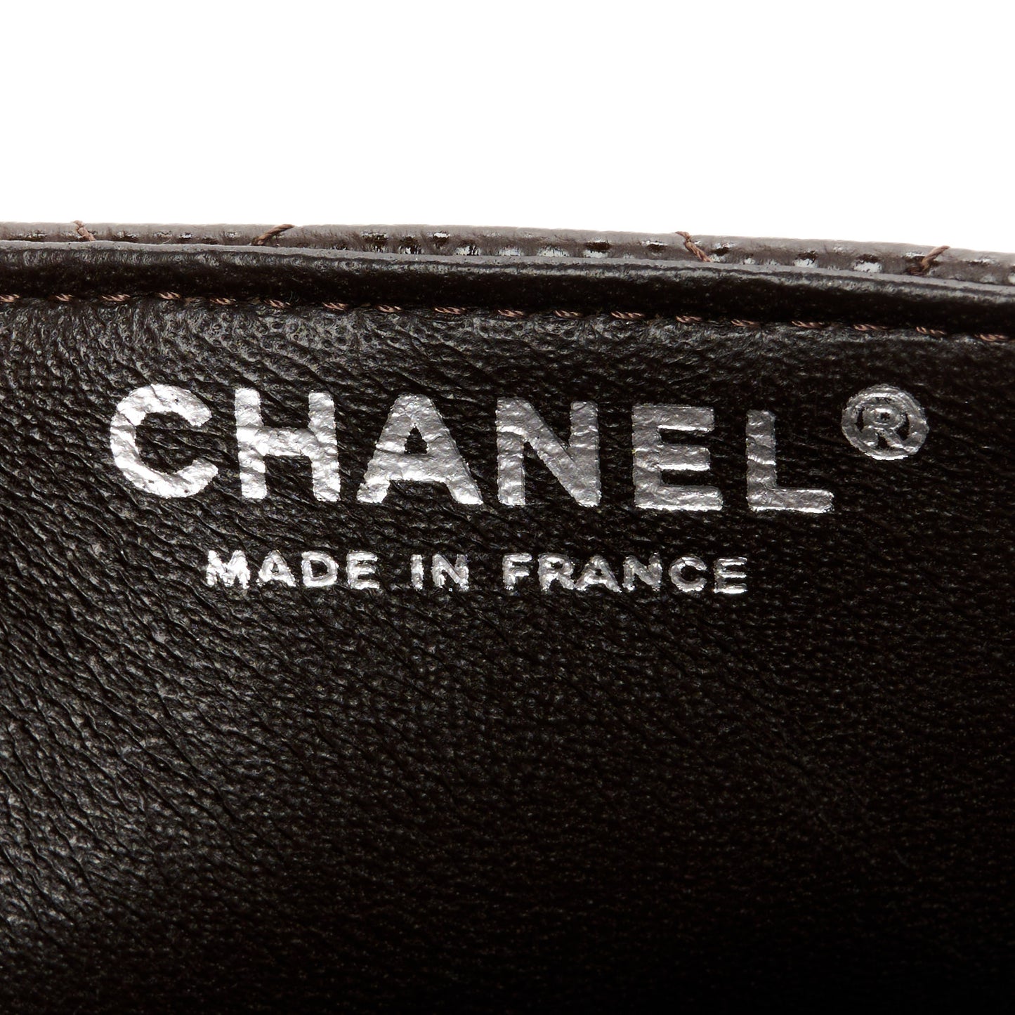 Caviar Quilted East West Flap Dark Brown