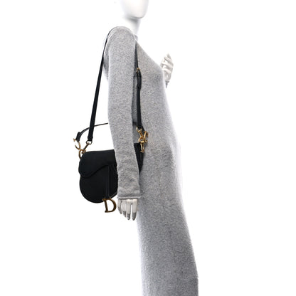 Christian Dior Grained Calfskin Saddle Bag With Strap Black 2 of 10