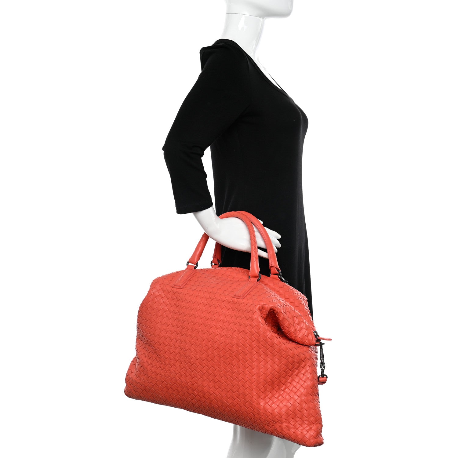 Bottega Veneta Nappa Intrecciato Maxi Convertible Tote Magma 2 of 11