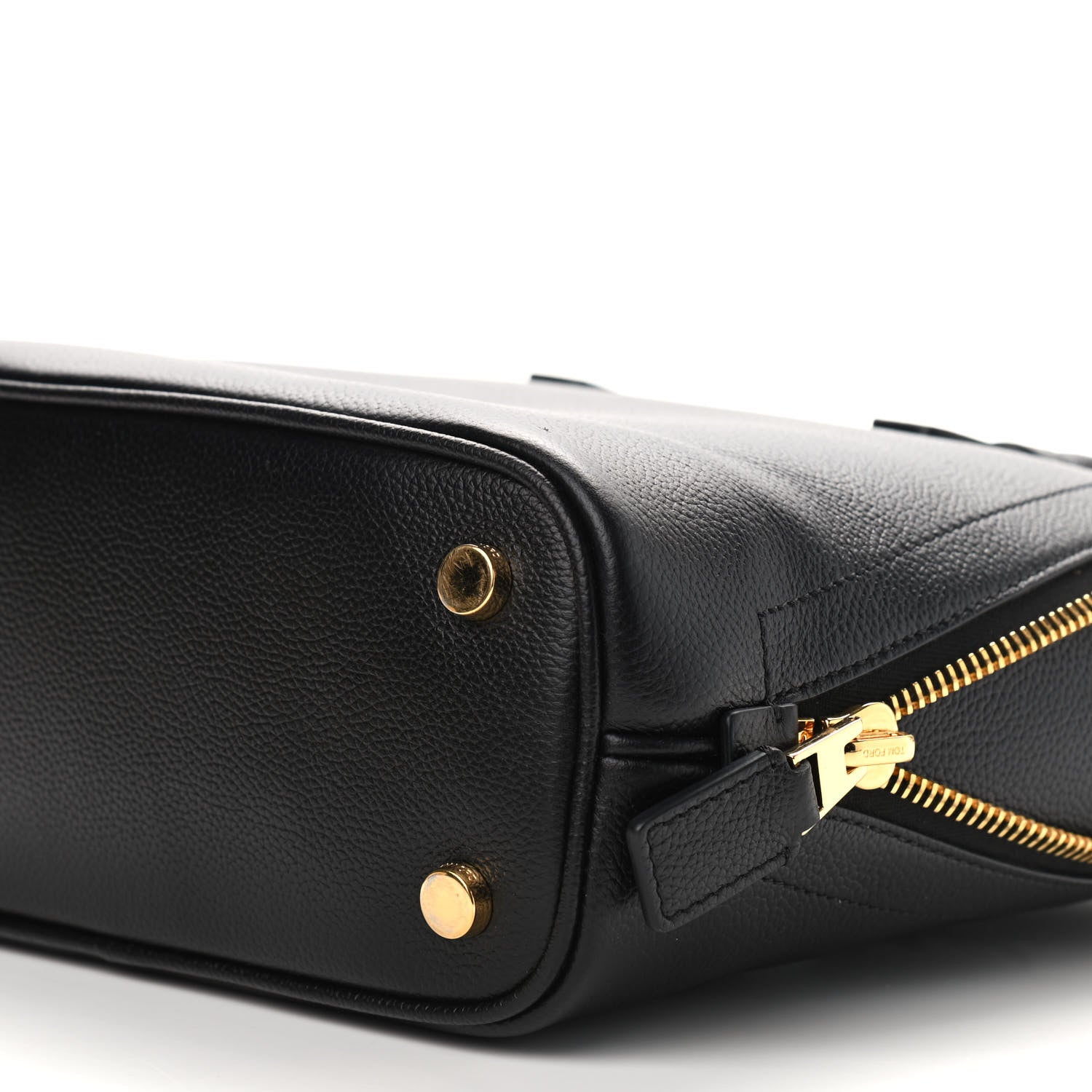 Tom Ford Pebbled Calfskin Medium Jennifer Zip Tote Black 8 of 8