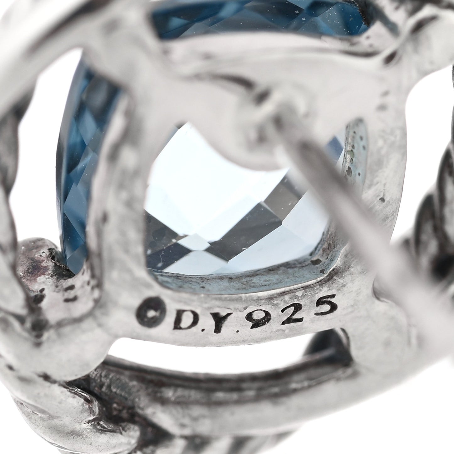 Sterling Silver Hampton Blue Topaz 7mm Infinity Earrings