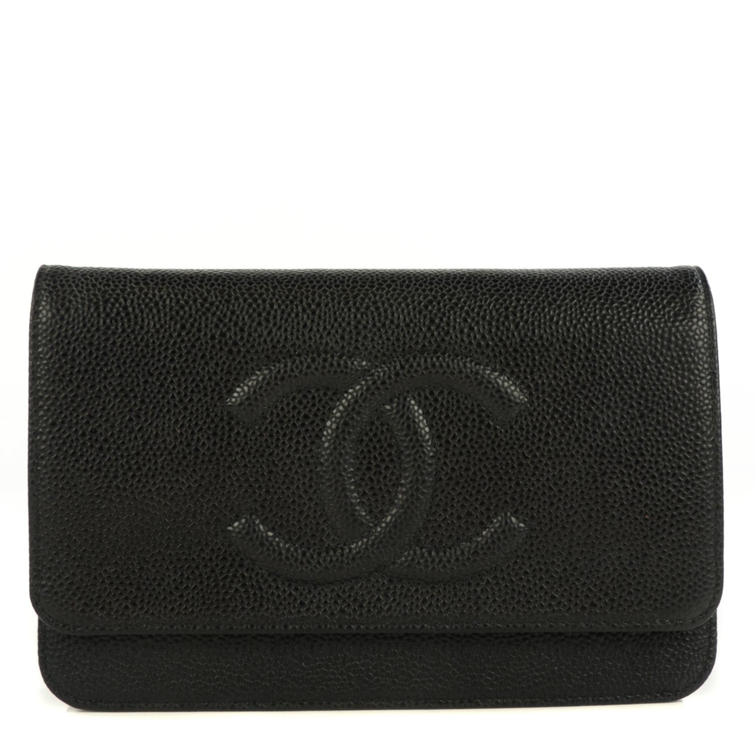 Chanel Caviar Timeless CC Wallet on Chain WOC Black 1 of 9