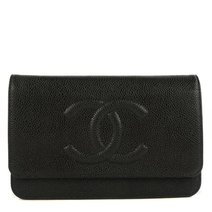 Chanel Caviar Timeless CC Wallet on Chain WOC Black 1 of 9