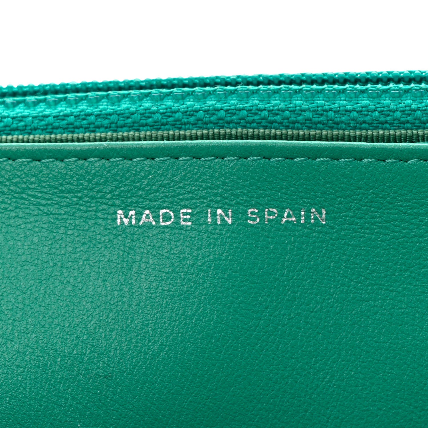 Chanel Patent Quilted Wallet On Chain WOC Green 7 of 12