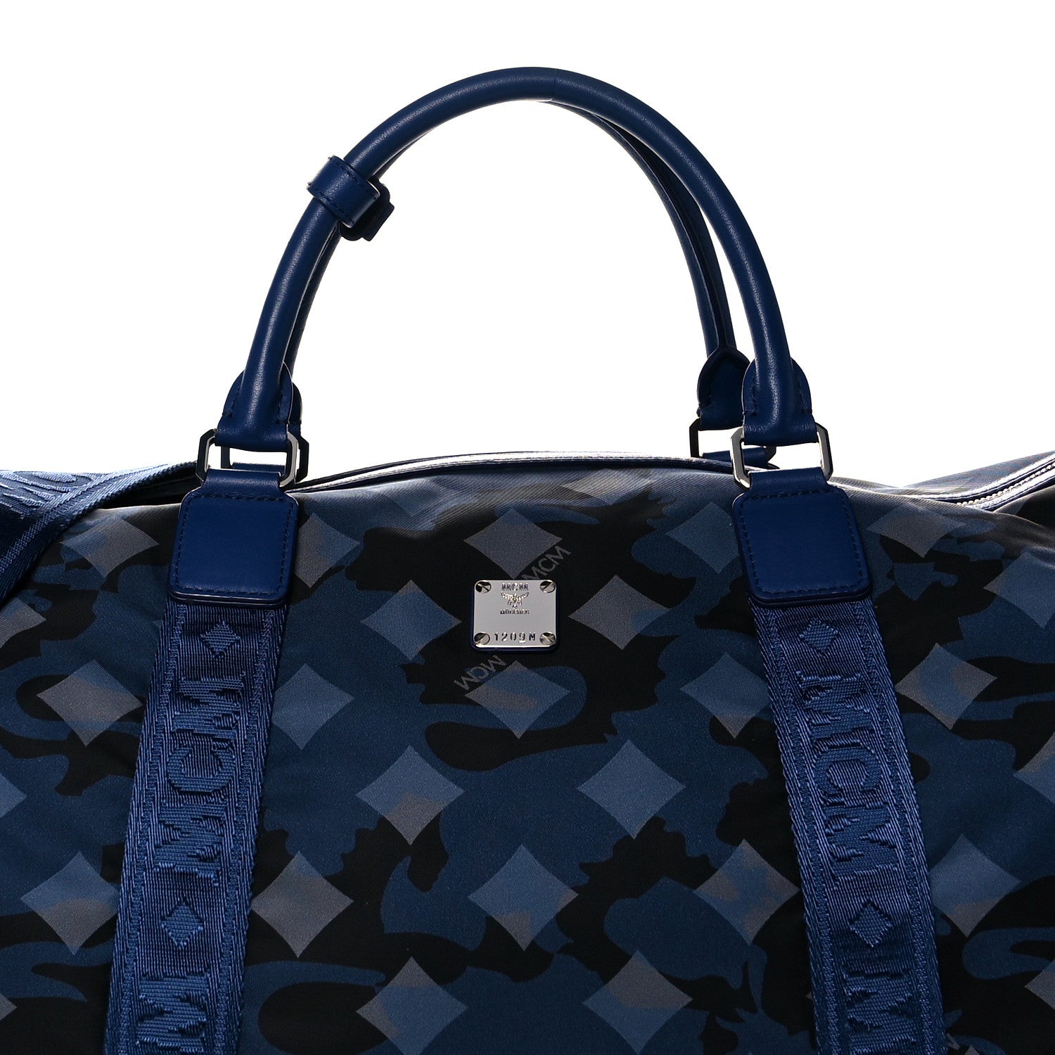 MCM Nylon Camo Dieter Munich Weekender Bag Blue 9 of 28