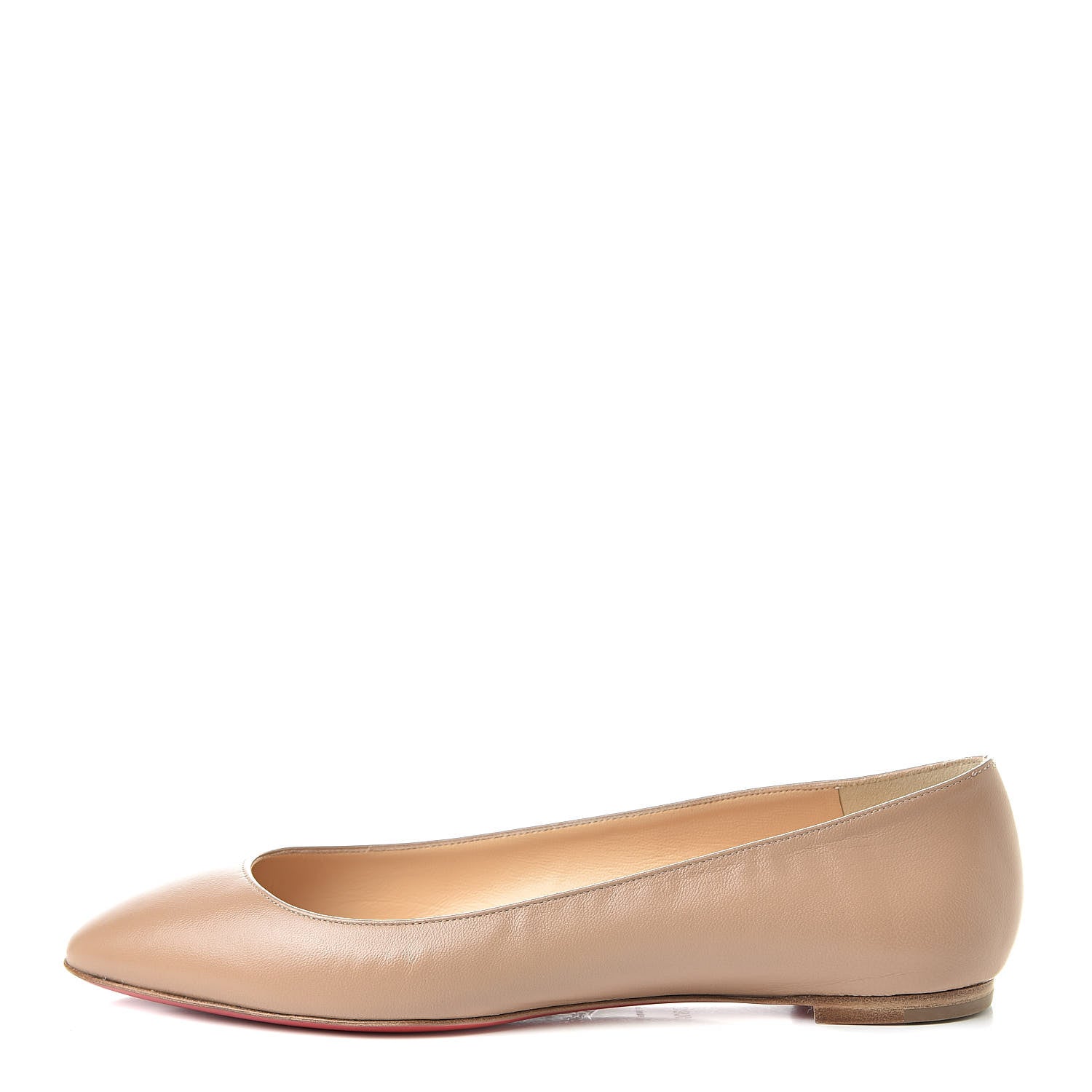 Christian Louboutin Nappa Eloise Flats 38.5 Nude 1 of 8