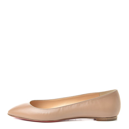 Christian Louboutin Nappa Eloise Flats 38.5 Nude 1 of 8