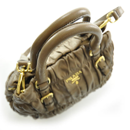 Prada Nappa Leather Gaufre Tote Beige 5 of 10