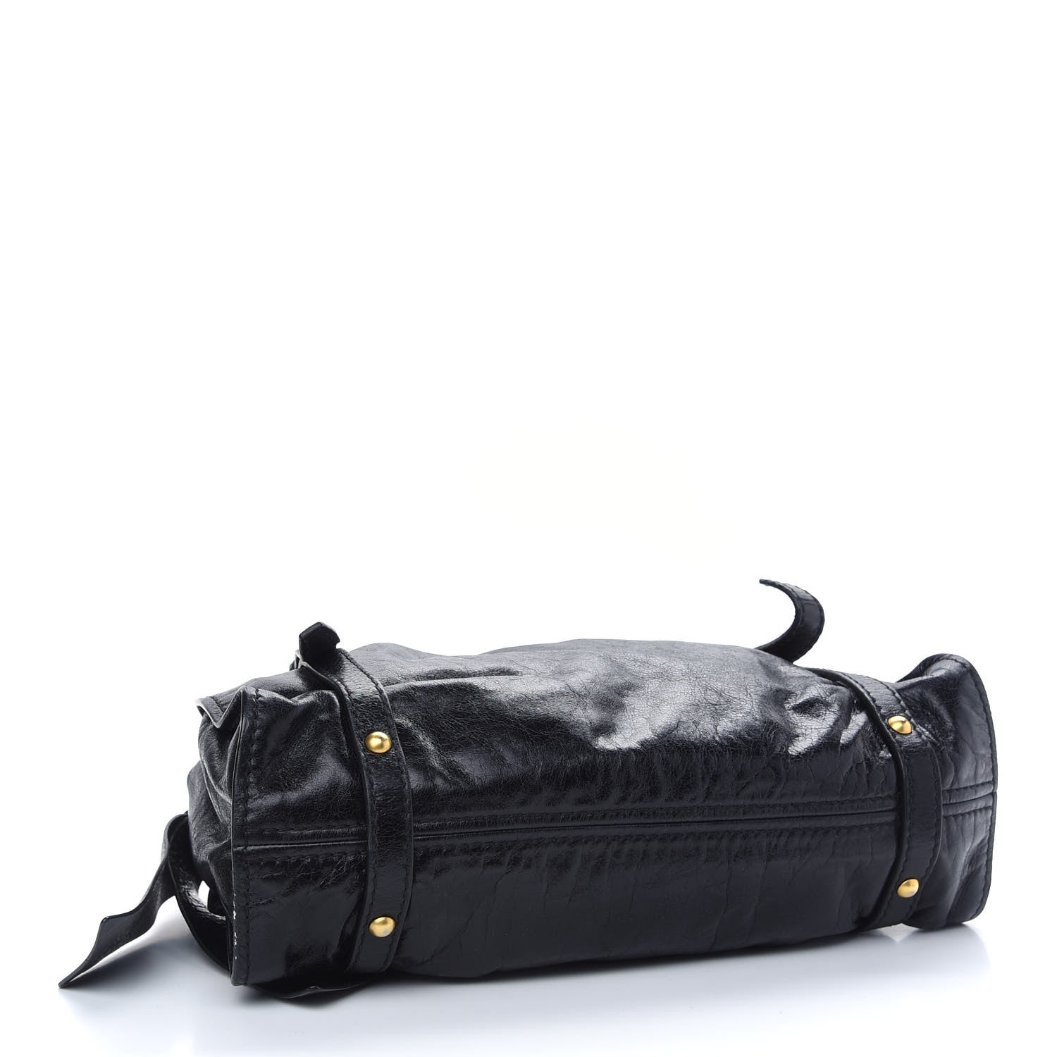 Miu Miu Vitello Drawstring Bow Satchel Black 3 of 9
