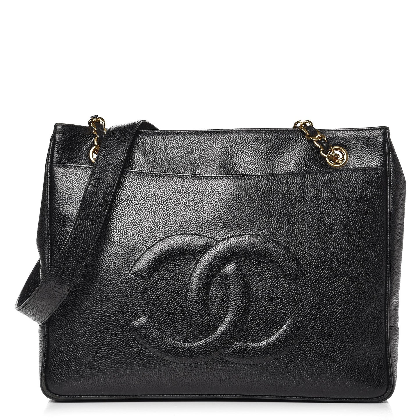 Caviar CC Shoulder Bag Black