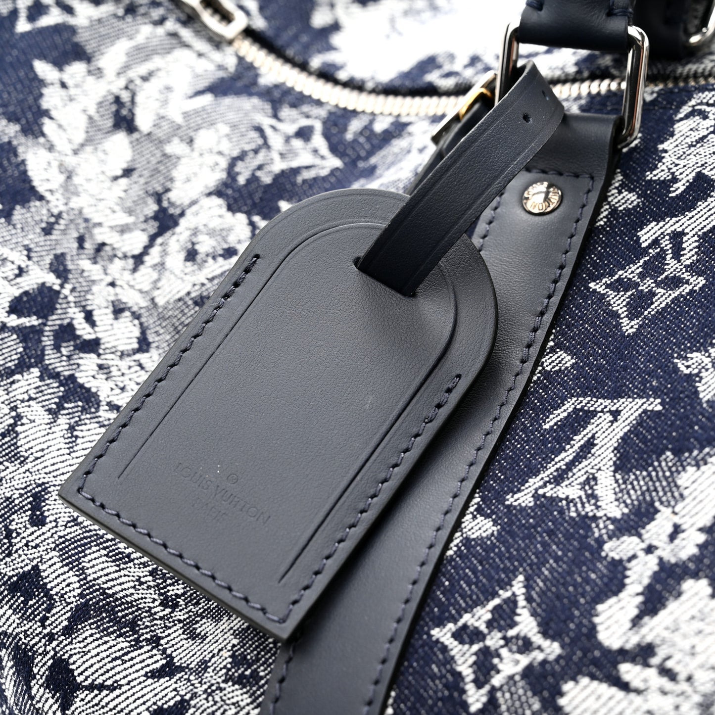 Monogram Tapestry Keepall Bandouliere 50 Bleu