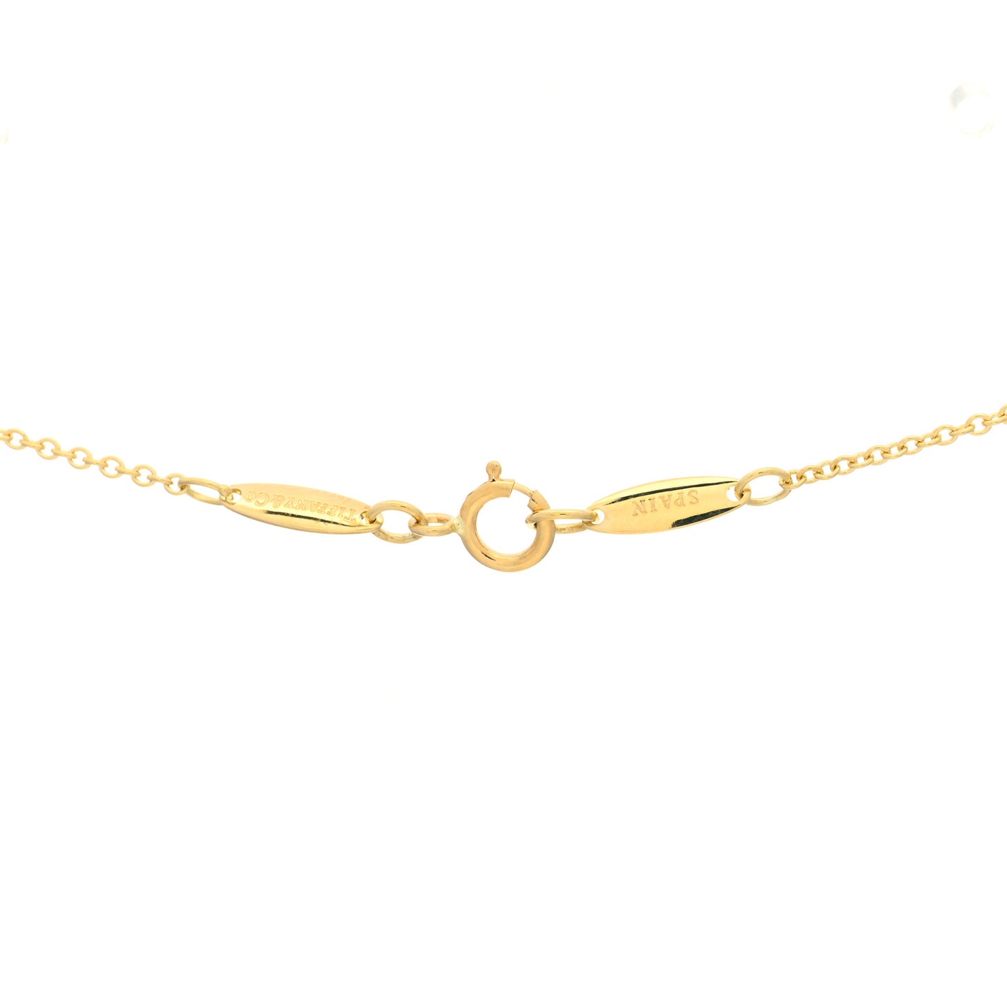 18K Yellow Gold 15mm Elsa Peretti Teardrop Pendant Necklace