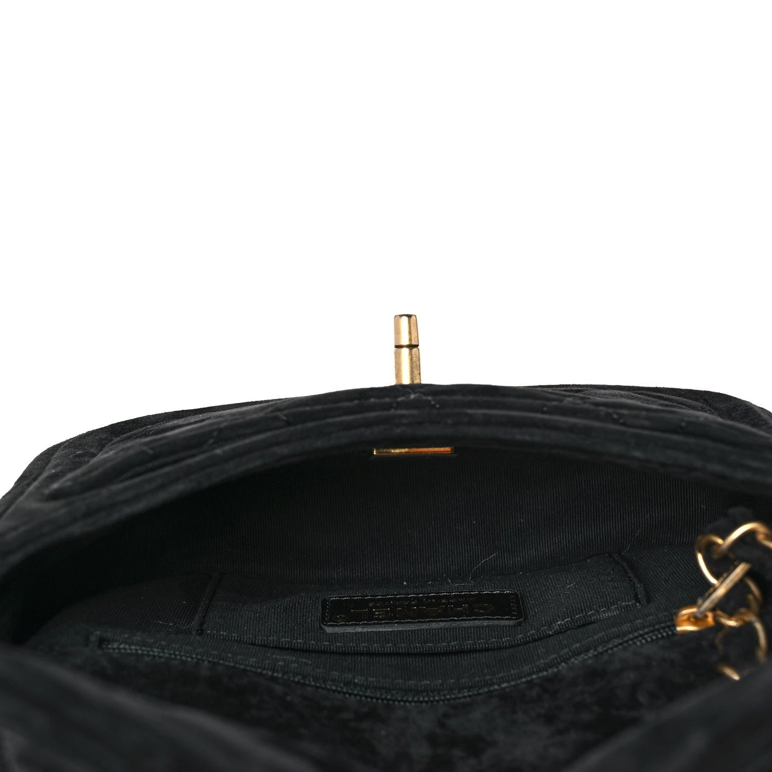 Chanel Suede Quilted Mini Double Frame Flap Black 3 of 9