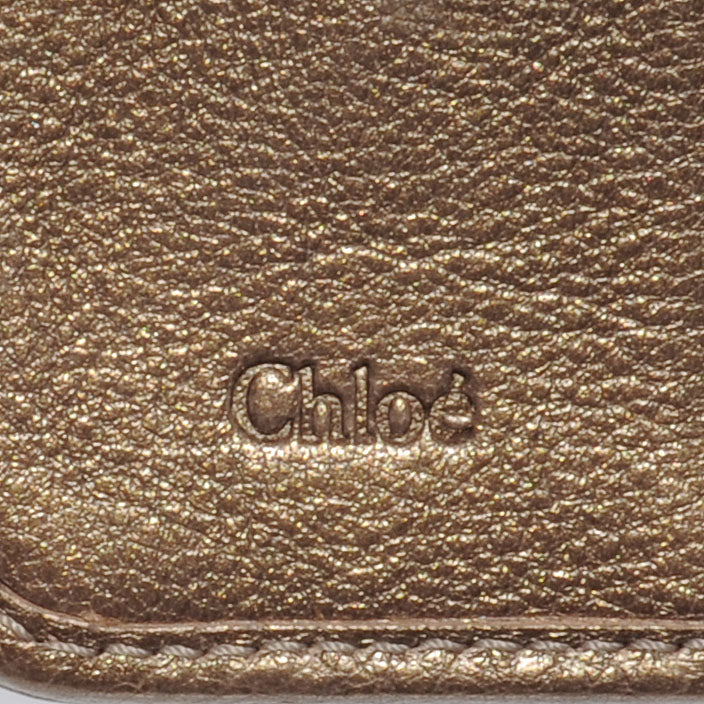 Leather Paddington French Wallet Metallic
