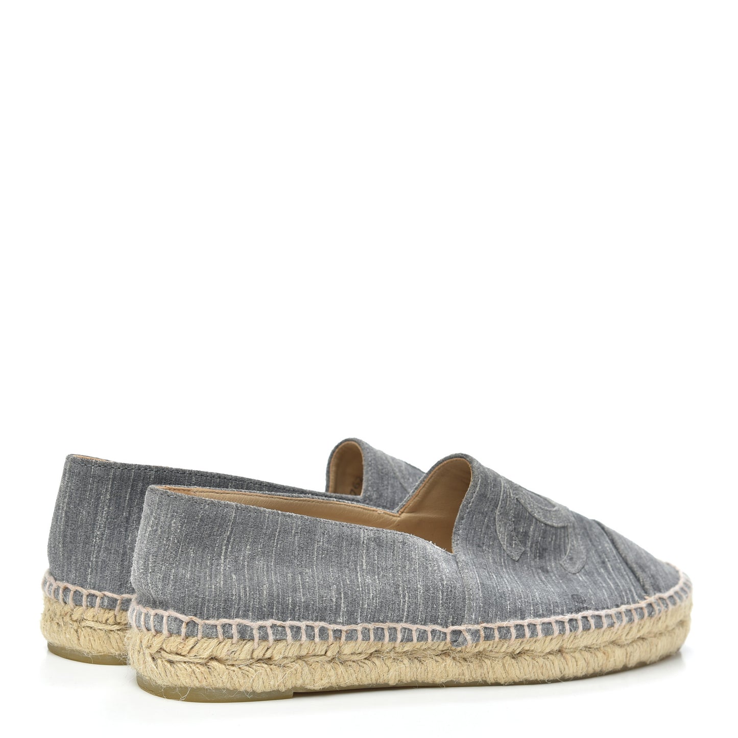 Striated Suede Espadrilles 39 Dark Grey