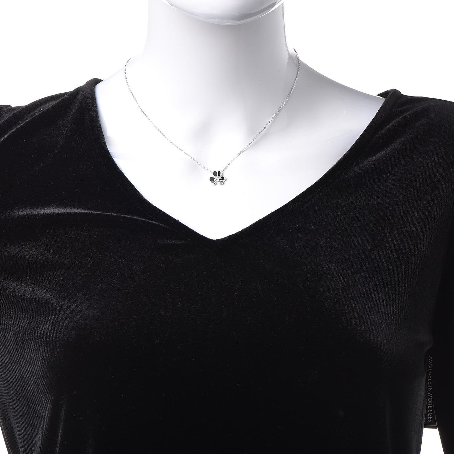 18K White Gold Diamond Mini Frivole Pendant Necklace