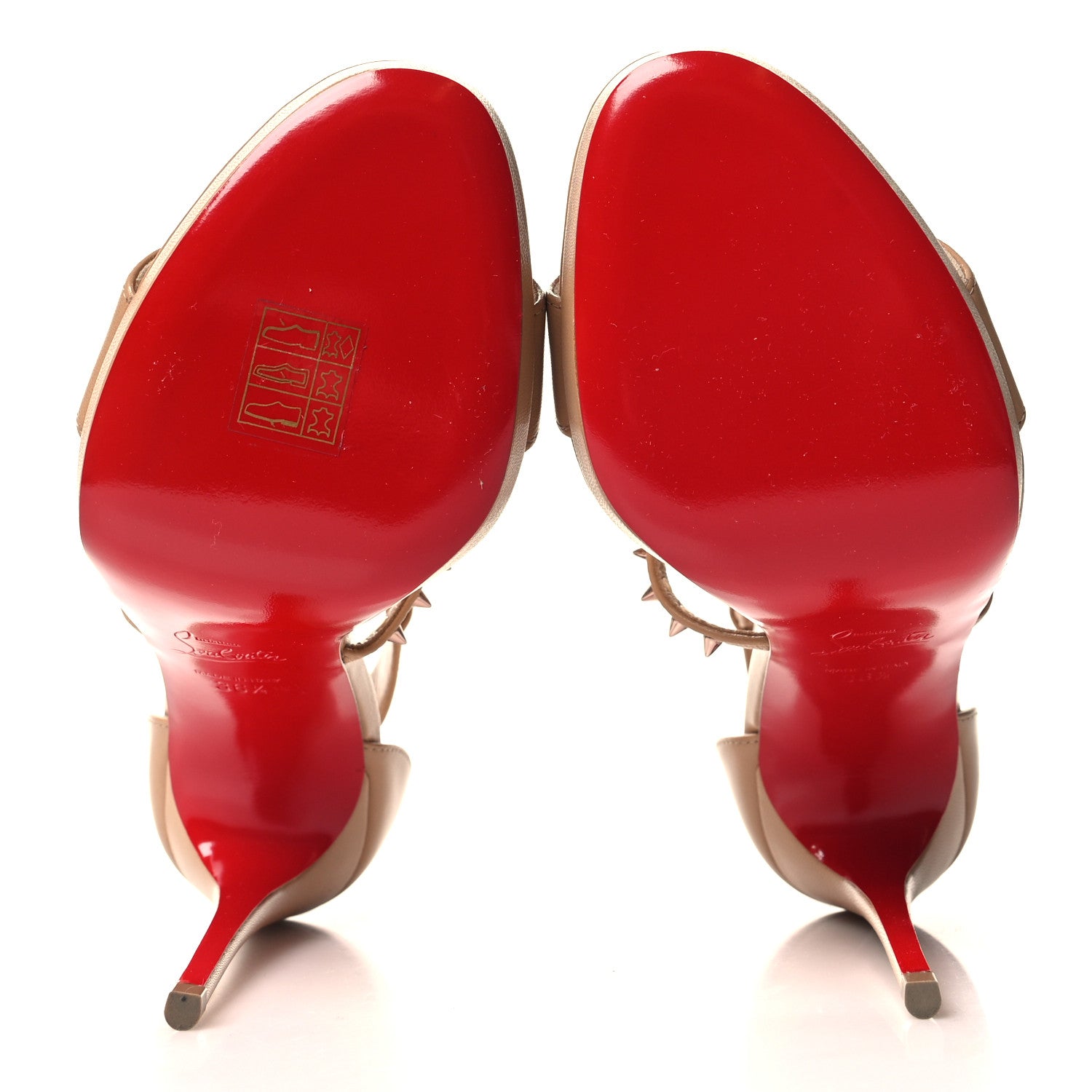 Christian Louboutin Kid Choca Lux 120 Sandals 36.5 Nude Pink Bronze 5 of 8