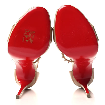 Christian Louboutin Kid Choca Lux 120 Sandals 36.5 Nude Pink Bronze 5 of 8