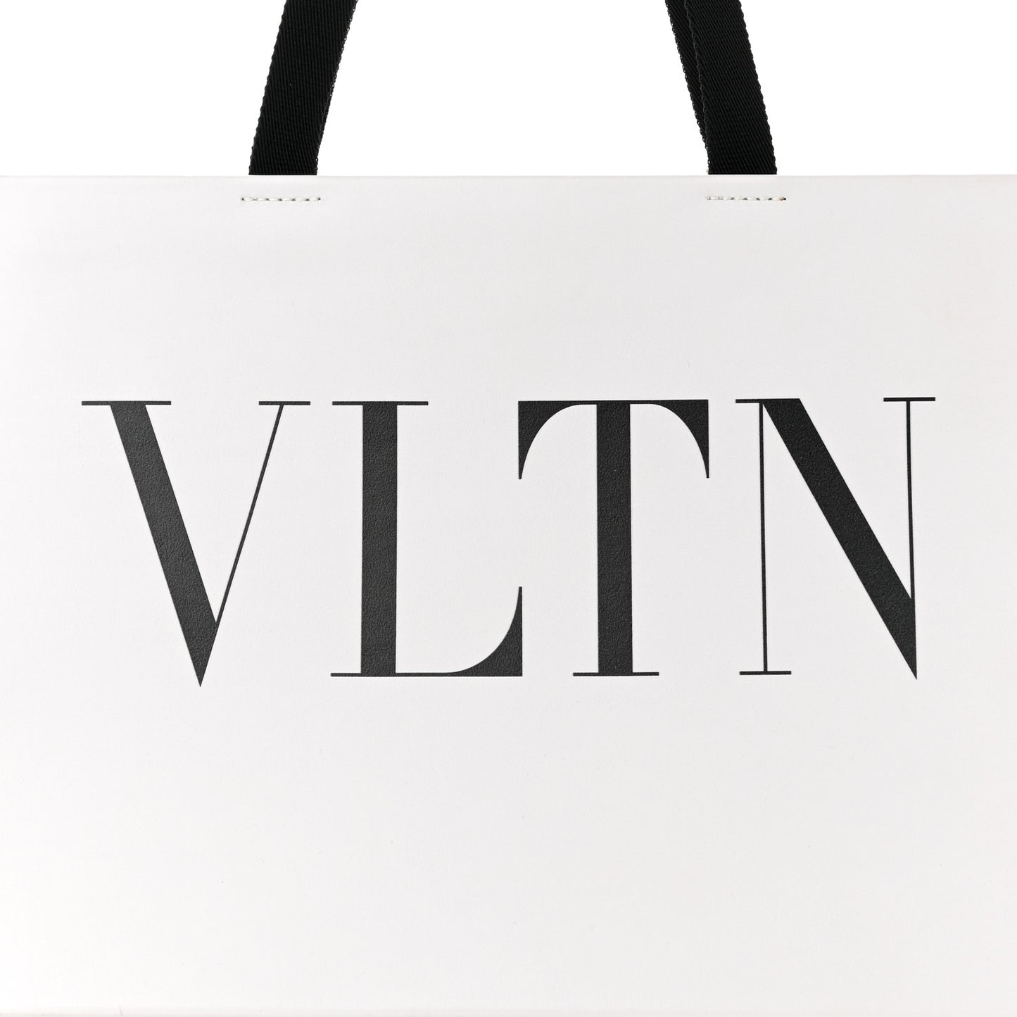Printed Calfskin VLTN Tote White