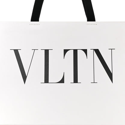Valentino Garavani Printed Calfskin VLTN Tote White 7 of 9